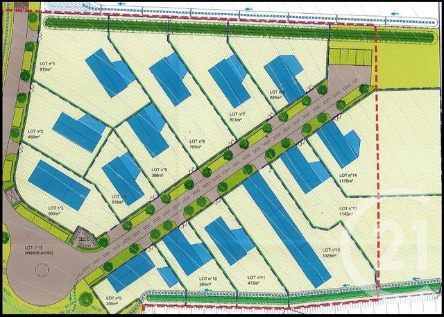 Afficher la photo en grand terrain à vendre - 813.0 m2 - VALMONT - 76 - HAUTE-NORMANDIE - Century 21 Accore