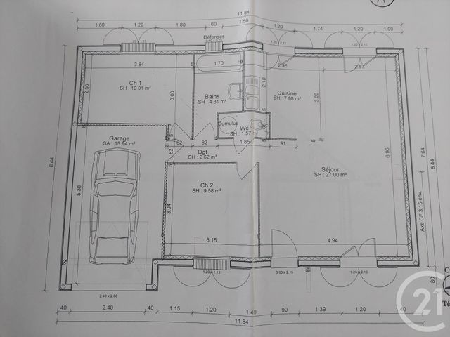 maison à vendre - 3 pièces - 63.07 m2 - GODERVILLE - 76 - HAUTE-NORMANDIE - Century 21 Accore